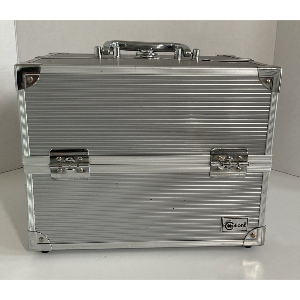 Creative Options Four Tray Storage Case Silver Aluminum Crafter's Case (Not Key)